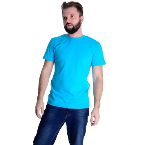 T-shirt "Promo", turquoise, knitwear