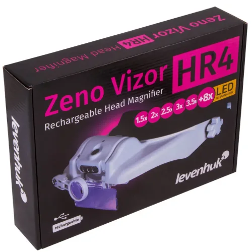 Magnifier Naked with LEVENHUK ZENO VIZOR HR4 Battery