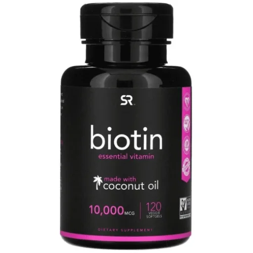 Sports Research, Biotin with coconut oil, 120 capsules - wholesale
