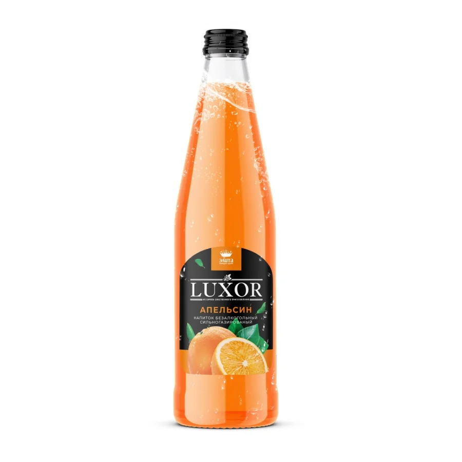 Газированный напиток LUXOR Апельсин, стекло, 12 шт. по 0,5 л