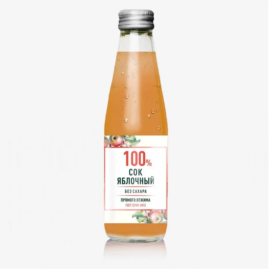 Apple juice 100% (direct spin), 0.2 l / 24 taste