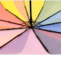 Umbrella Female Diniya Art.2770 Automatic 23 "(58cm) X10K Rainbow