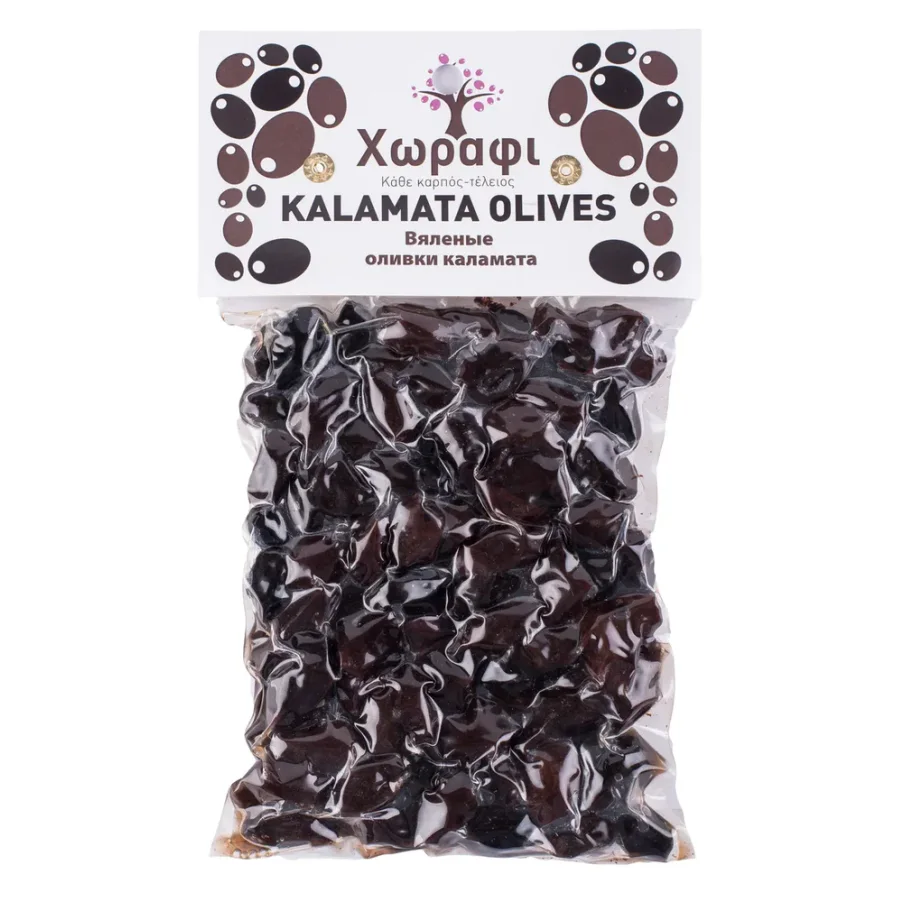 ОЛИВКИ ВЯЛЕНЫЕ С КОСТОЧКОЙ  Хорафи 200 г ваккум 