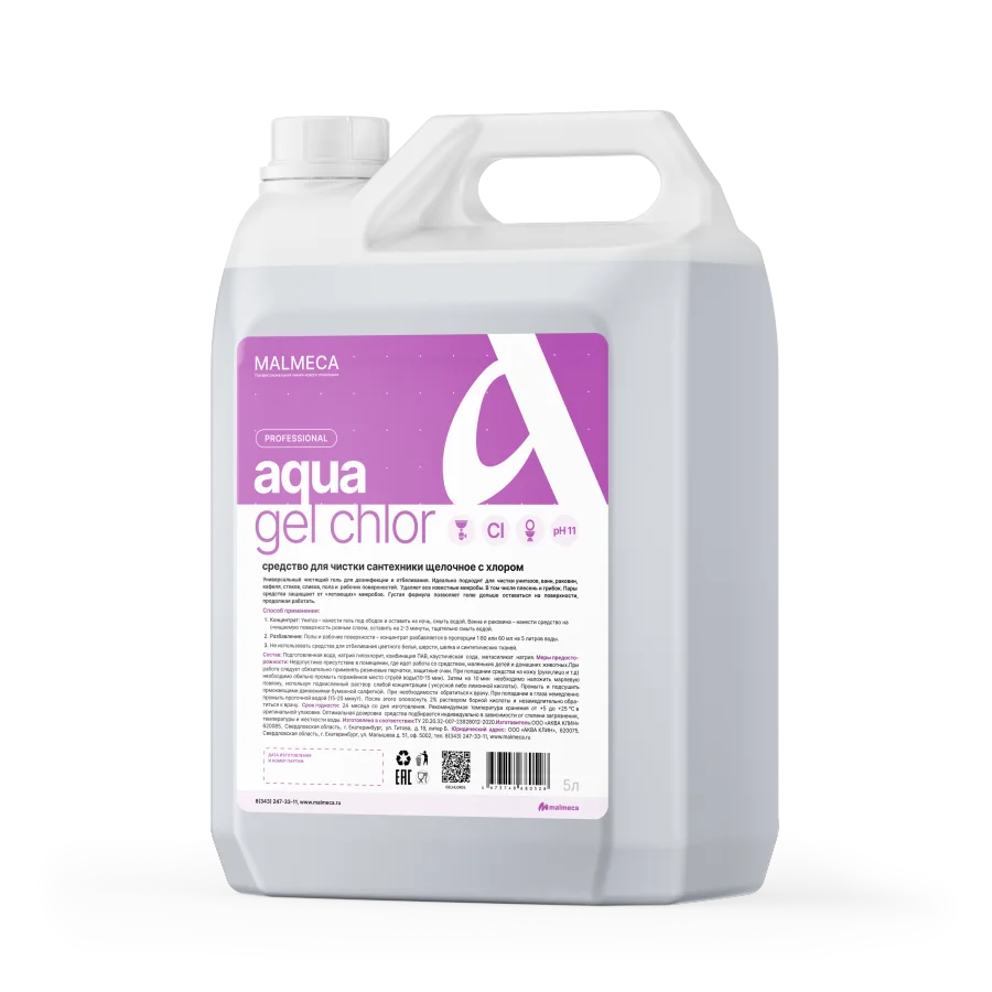 Sanitary ware cleaner with chlorine Aqua Gel Chlor 5L