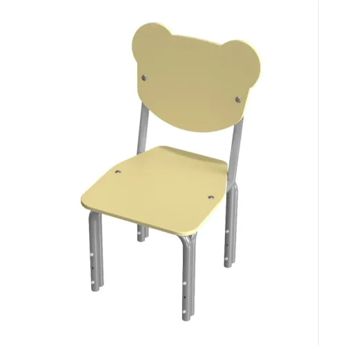 Children's chair growth group 1 Plywood (lacquer),metal legs adjustable height