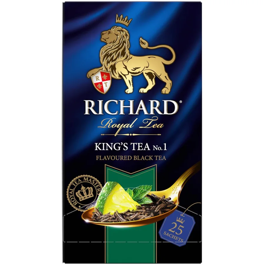 Чай Richard "King's Tea №1" чёрный чай ароматизированный 25 сашет