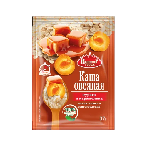 Oatmeal porridge "Vyshny gorod" with dried apricots and caramel, pack. 37g