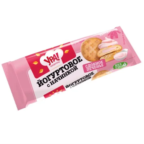 Biscuit baked yoghurt with filling
