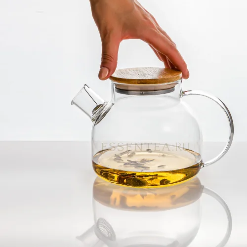 Glass teapot with bamboo lid 1000ml