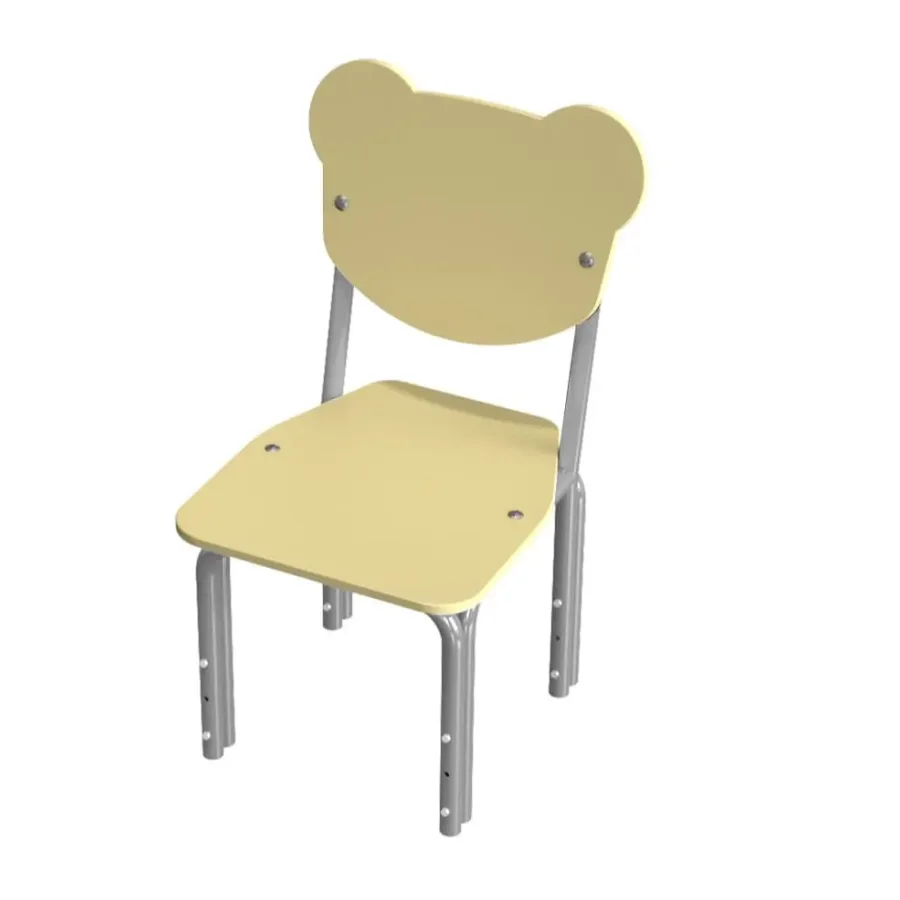 Children's chair growth group 0 Plywood (lacquer),metal legs adjustable height