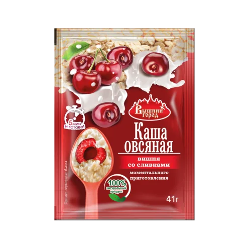Oatmeal porridge "Vyshny gorod" with cherries and cream, pack. 41g
