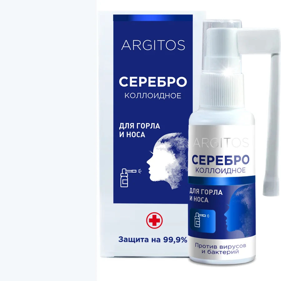 Spray for throat and nose Argitos on colloid silver, 40ml