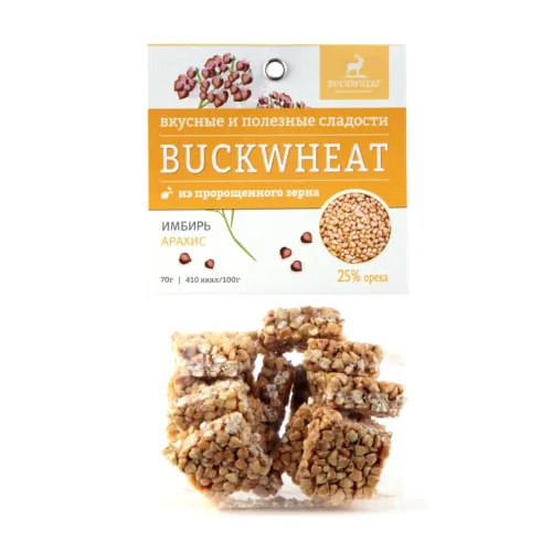 Изделие кондитерское Buckwheat с арахисом и имбирем
