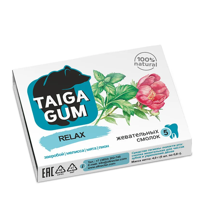 Жевательная смолка Taiga Gum Relax