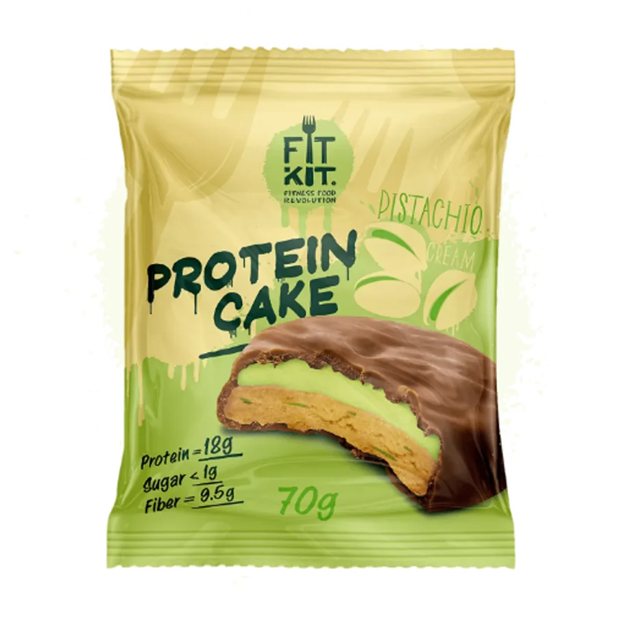 FIT KIT Protein Cake, Десерт 70 гр., фисташка