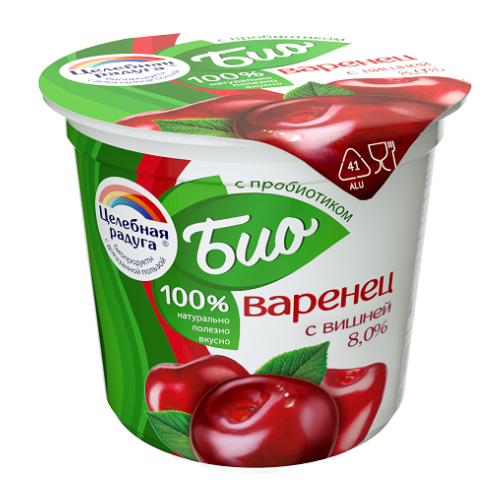 Biovarets with cherries enriched with probiotic