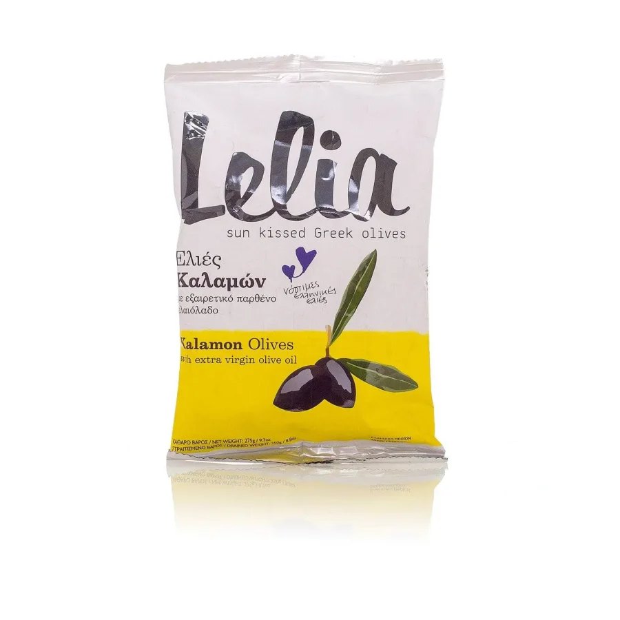 Olives with a Kalamata stone in LELIA olive oil 275g