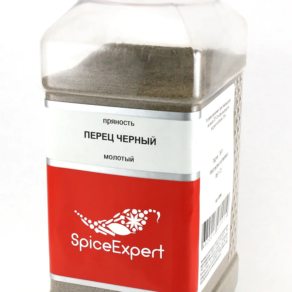 Перец черный молотый 500гр (1000мл) банка SpicExpert
