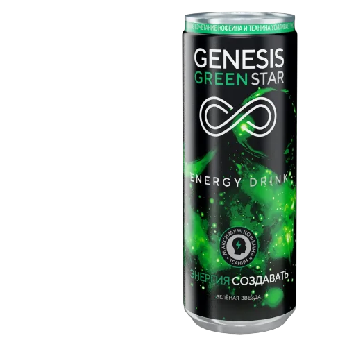 Энергетический тонизирующий напиток Genesis Green Star Boost 0.25 л. ж/бан.