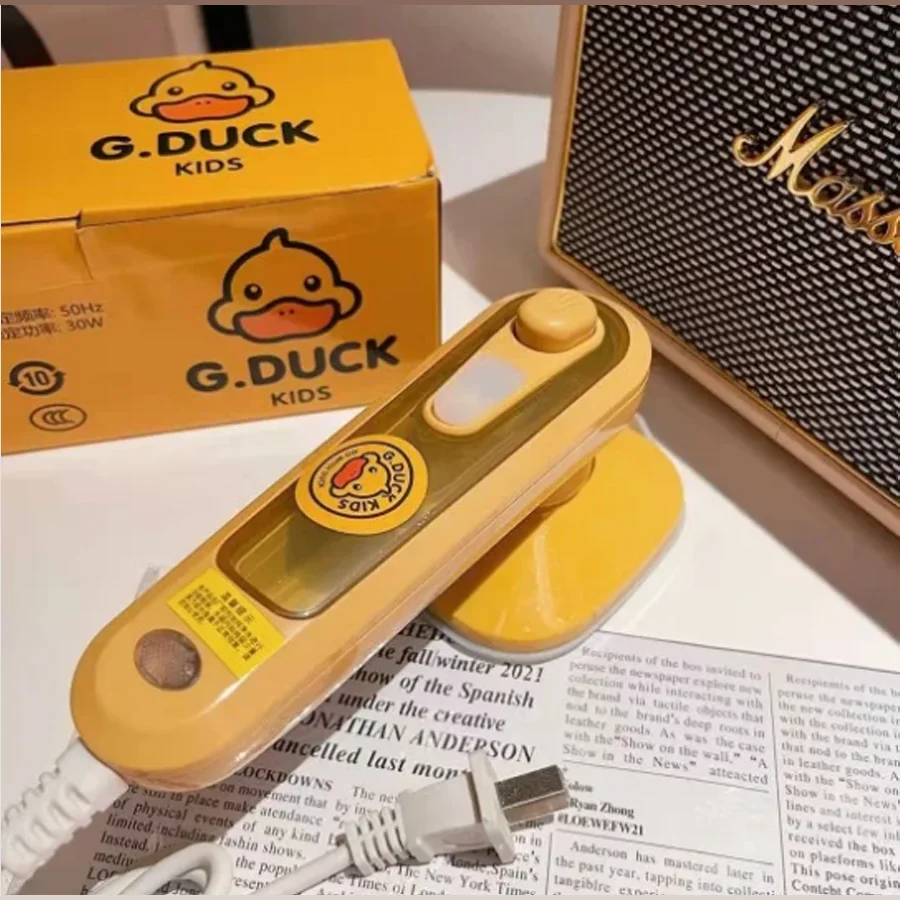 Hello Little Yellow Duck New Handheld Electric Iron Portable Small Iron Internet Celebrity Hanging Ironing Machine Household Small Electric Iron