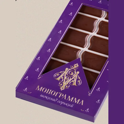Chocolate "Monogram" Gorky with food fibers 100 gr. Sugarless