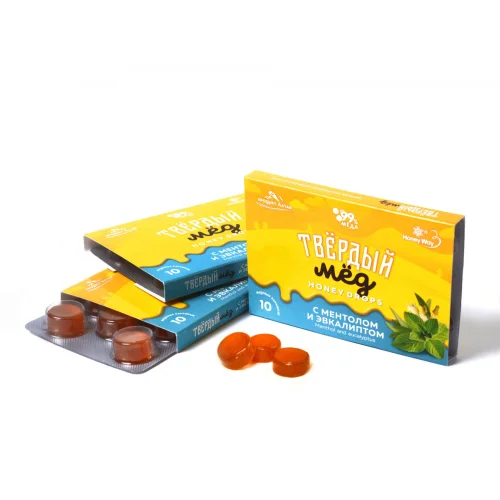Caramel Honey Honeyway® "Solid Honey with Menthol and Eucalyptus"