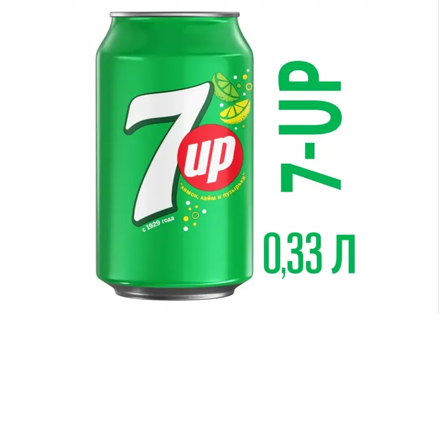 Газированный напиток 7UP, 0.33л