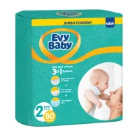 Подгузники Детские производство Турция Evy Baby размер 2 (в пачке 80 подгузника)