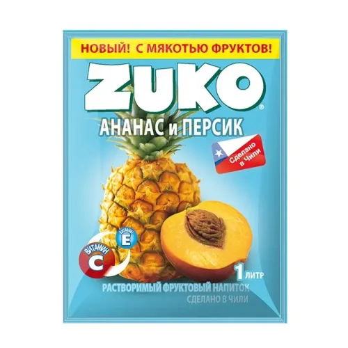 Zuko drink with a taste of pineapple and peach