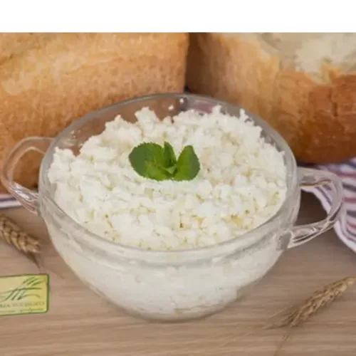 Degreased cottage cheese