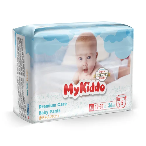 Diapers-panties for children MyKiddo Premium XL (12-20 kg) 34 pcs