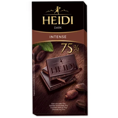 DARK Intensity CHOCOLATE 75% dark 20 x 0.080kg (Heidi)