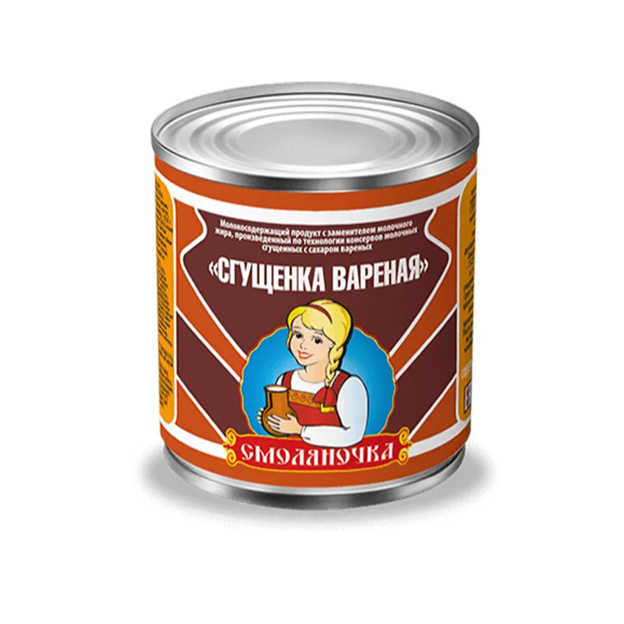 The product is condensed whey. Smolyanochka Boiled condensed milk with 8.5% sugar, 360 g w/b