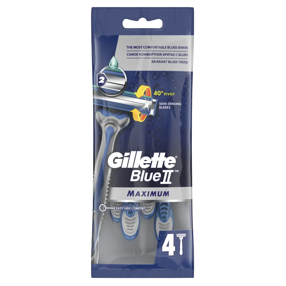 Одноразовые мужские бритвы Gillette BlueII Maximum 4 шт.