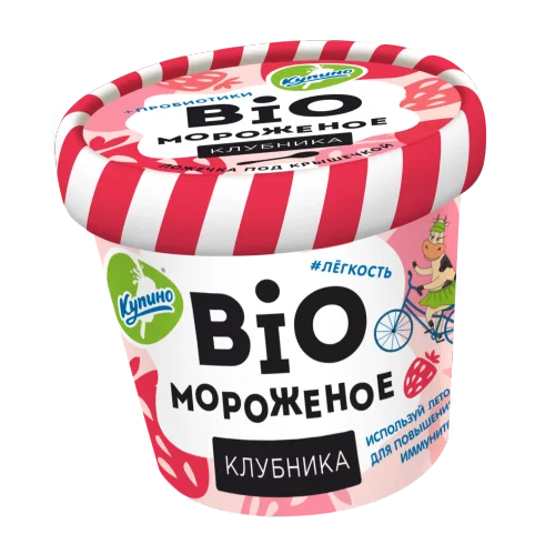 Biomerous milk strawberry «Bio ice cream« 7%