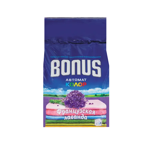 Washing powder "BONUS Automatic Color" with the smell of "French lavender", pack. 1.5 kg