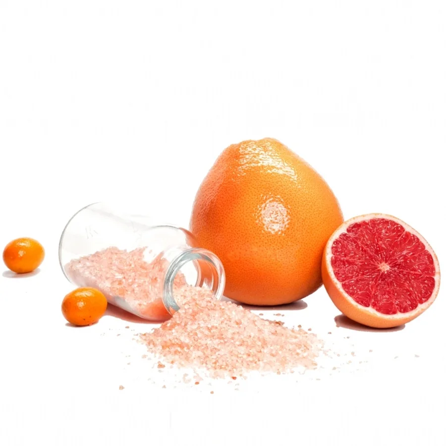 Bath salt with grapefruit essential oil