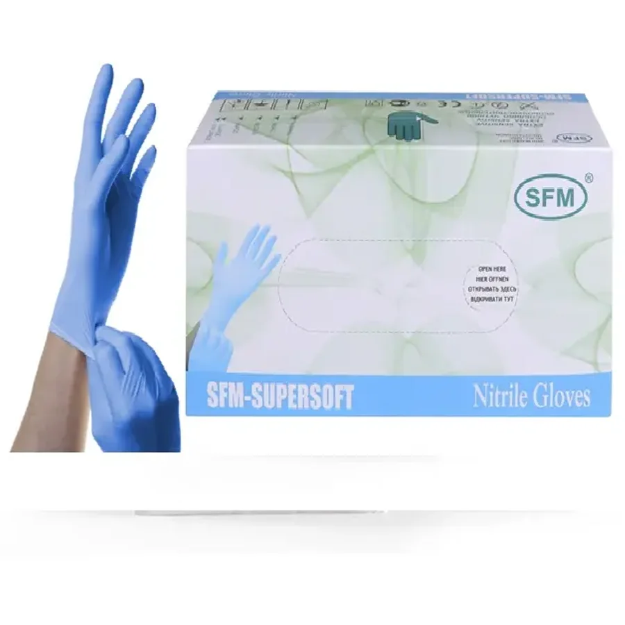 Nitrile gloves 24 cm non-sterile blue SFM 100 pairs (3.5 g)